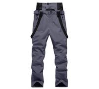 Pantalon de ski pour femme - Imperméable - Professionnel - Coupe-vent - Pantalon de pluie chaud - Pantalon de randonnée - Pantalon softshell avec bretelles amovibles - Combinaison et jupe pare-neige