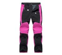 Pantalon de ski pour femme - Noir - Coupe bootcut - Pantalon de neige - Imperméable - Pantalon softshell - Pantalon de randonnée - Coupe-vent - Chaud - Doublure - Pantalon d'hiver - Pantalon de