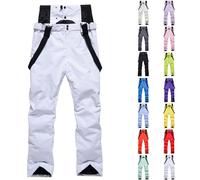 Pantalon de ski pour femme noir imperméable - Pantalon d'extérieur imperméable pour l'hiver - Pantalon de jogging doublé chaud coupe-vent - Pantalon d'hiver ultra léger - Pantalon de neige thermique