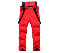 Pantalon de ski pour homme - Coupe-vent - Imperméable - Doublure chaude - Pantalon softshell amovible - Pantalon de snowboard - Pantalon à bretelles avec bretelles réglables - Pantalon d'extérieur,