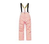 Pantalon de ski unisexe pour enfants, imperméable et résistant à la neige pour garçons, bretelles amovibles, pour l'hiver, le ski, les vacances et le snowboard, rose, 12 Years-13 Years