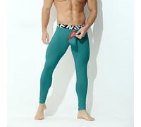 Pantalon de sous-vêtements Thermiques pour Hommes, Long Johns pour Hommes, Leggings Thermal Pants，Winter Cold Weather Thermal Bottoms with Buckle(D,XL)