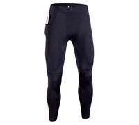 Pantalon de sport de compression pour homme - Legging de sport respirant et à séchage rapide - Avec poches pour téléphone - Pour cyclisme, football, golf, b-noir, S