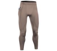 Pantalon de sport de compression pour homme - Legging de sport respirant et à séchage rapide - Avec poches pour téléphone - Pour cyclisme, football, golf, b-kaki, XL