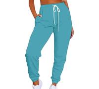 Pantalon de sport de plein air pour femme - Pantalon de détente épais avec poches - Confortable - Doux et épais - Pantalon cargo décontracté à jambe droite avec poches - Pantalon de survêtement