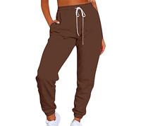 Pantalon de sport de plein air pour femme - Pantalon de détente épais avec poches - Confortable - Doux et épais - Pantalon cargo décontracté à jambe droite avec poches - Pantalon de survêtement