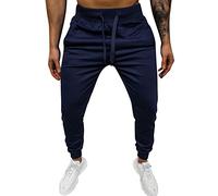 Pantalon de sport en coton pour homme - Long avec poignets - Coupe ajustée - Pantalon de gym - Hip Hop - Pantalon de survêtement - Pantalon de sport - Pantalon de survêtement - Pantalon de fitness