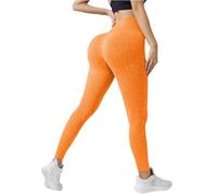 Pantalon de Sport en Maille pour Femme, Taille Haute Coupe Évasée pour Galbe Fessier Entraînement Large Décontracté Élastique Confortable Yoga Leggings Fitness