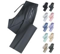 Pantalon de Sport Extensible pour Femmes de Plus de 50 Ans - Séchage Rapide et Respirant, Taille élastique, Poches, extensibilité à 360° (Gray (Straight Leg),5TG)