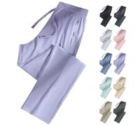 Pantalon de Sport Extensible pour Femmes de Plus de 50 Ans - Séchage Rapide et Respirant, Taille élastique, Poches, extensibilité à 360° (Purple (Straight Leg),5TG)