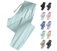 Pantalon de Sport Extensible pour Femmes de Plus de 50 Ans - Séchage Rapide et Respirant, Taille élastique, Poches, extensibilité à 360° (Green (Cuffed Leg),M)