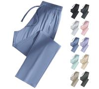 Pantalon de Sport Extensible pour Femmes de Plus de 50 Ans - Séchage Rapide et Respirant, Taille élastique, Poches, extensibilité à 360° (Blue (Straight Leg),M)
