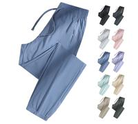 Pantalon de Sport Extensible pour Femmes de Plus de 50 Ans - Séchage Rapide et Respirant, Taille élastique, Poches, extensibilité à 360° (Blue (Cuffed Leg),5TG)