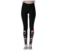 Pantalon De Sport Femme Leggings Noël Femme Hat Warm Wine Glass Shiny Print Hip Lift Fitness Exercise Yoga Pants Vêtement De Quotidien Noël
