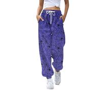 Pantalon De Sport Femme Simili Mariage Été Culotte Pantacourt Femme Grande Taille Jogging Indien Large Senior Travail Cigarette Elephant Thai Mes Commandes Passées D-Bleu L