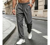 Pantalon de sport long léger décontracté pour hommes, pantalon polyvalent à rayures classiques pour les affaires et l'extérieur, convient comme cadeau pour le mari, le père, l'ami L,M,S,XL,XS,XXLRayéT
