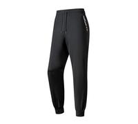 Pantalon de Sport Masculin en Soie glacée pour été séchage Rapide avec Poignets élastiques Confortable Pantalon de survêtement Homme Training Sportif Jogging Baggy Sweatpants Confort (Black, XL)