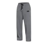 Pantalon de sport pour homme - Pantalon de survêtement en soie glacée extensible - Coupe ample - Couleur unie - Pantalon de jogging - Taille élastique - Cordon de serrage - Pantalon droit infroissable