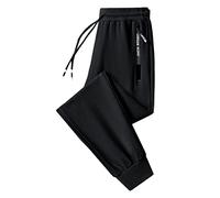 Pantalon de sport solide pour homme - Loisirs - Fitness - Course - Entraînement - Pantalon de protection des jambes - Neuvième pantalon, Noir , 7XL