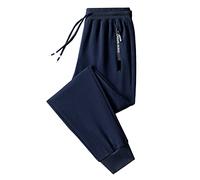 Pantalon de sport solide pour homme - Loisirs - Fitness - Course - Entraînement - Pantalon de protection des jambes - Neuvième pantalon, bleu, 7XL