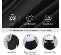 Pantalon De Survêtement À Jambes Larges Avec Cordon De Serrage Pour Femme - Pantalon De Yoga Taille Haute Élastique Avec Poches, Pantalon De Détente De Couleur Unie Entre Les Saisons