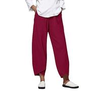 Pantalon de survêtement à jambes larges pour femme - Pantalon cargo à jambes fuselées - Pantalon de survêtement avec cordon de serrage - Taille élastique - Pantalon de détente décontracté Y2k -