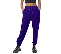 Pantalon de survêtement ample ample avec bas cintré - Pantalon de survêtement ample décontracté - Couleurs contrastées 2025 - Taille haute - Coupe décontractée - Couleur unie - Confortable - Pantalon