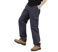 Pantalon de survêtement cargo décontracté pour homme, taille extensible, coupe décontractée, pantalon cargo tactique multi-poches, durable, gris foncé, XXXL