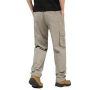 Pantalon de survêtement cargo décontracté pour homme, taille extensible, coupe décontractée, pantalon cargo tactique multi-poches, durable, gris clair, L