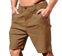 Pantalon de survêtement cargo pour homme - Vêtements de travail - Short d'été - Short de sport ancien - Short de sport pour homme - Pantalon de jogging athlétique, marron, XL
