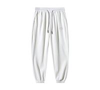 Pantalon de survêtement décontracté ample pour homme - Motif gaufré - Pour l'hiver et l'automne, le yoga avec poches - Coupe décontractée - Coupe ample - Sport actif 2025 - Doux et confortable