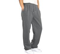 Pantalon de survêtement décontracté pour garçon, jambe droite, bas ouvert, pantalon de jogging athlétique décontracté avec taille élastique, gris, 9-10 ans