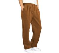 Pantalon de survêtement décontracté pour garçon, jambe droite, bas ouvert, pantalon de jogging athlétique décontracté avec taille élastique, caramel, 9-10 ans