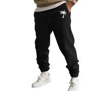 Pantalon de survêtement décontracté pour homme avec imprimé croix chrétienne, taille élastique, pantalon de jogging avec poches, Z01-noir., L