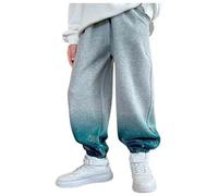 Pantalon de survêtement élastique avec cordon de serrage en polaire chaude pour garçons 2026, gris, 12-13 ans