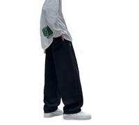 Pantalon de survêtement élastique avec cordon de serrage en polaire pour enfants, Noir , 11-12 ans