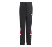 adidas Unisex Kinder Seasonal Essentials TIBERIO 3 Stripes Fleece Pant, Black/White/Pure Ruby, 15-16 Years