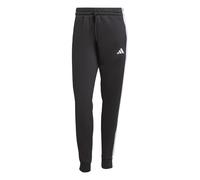 adidas Damen Essentials 3-Stripes Fleece Slim Pants, Black/White, XXL