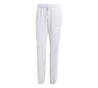 adidas Femme Essentials 3-Stripes French Terry Cuffed Pants, Light Grey Heather/White, XXS