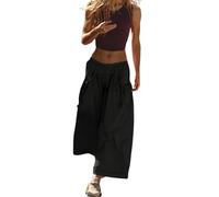 Pantalon De SurvêTement Femme Ample Jambe Large Poche Cordon Taille Elastique Capris Pantalon De RandonnéE