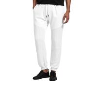 Pantalon de survêtement homme léger et stylé pour un décontracté et confortable en toute saison avec un design moderne et une coupe ample parfaite pour les activités quotidiennes (White, XL)
