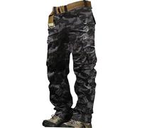 Pantalon de survêtement long confortable pour homme - Pantalon de jogging cargo en coton avec plusieurs poches - Pantalon de trekking moderne - Pantalon cargo tactique - Pantalon d'escalade - Jambes