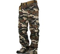 Pantalon de survêtement long confortable pour homme - Pantalon de jogging cargo en coton avec plusieurs poches - Pantalon de trekking moderne - Pantalon cargo tactique - Pantalon d'escalade - Jambes