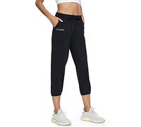 Pantalon de survêtement pour femme avec poches et taille élastique confortable, noir, Taille S