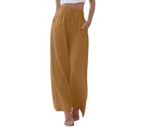 Pantalon de survêtement pour femme élégant brodé séchant foncé fleuri Gym lâche classique Resort Resort élastique fermeture éclair formelle pantalon d'affaires, kaki, M