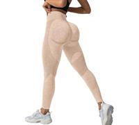Pantalon de survêtement pour femme - Legging de compression anti-cellulite - Legging de compression pour femme - Taille haute - Pantalon push-up confortable et ample - Pantalon de jogging long, beige