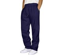 Pantalon de survêtement pour homme, long, droit, pantalon de jogging pour homme, jambe large, pantalon de sport léger, taille élastique, pantalon de survêtement slim fit, pantalon de loisirs, couleur