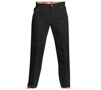 Pantalon de survêtement pour homme Pantalon d'été décontracté Toutes les couleurs unies Peinture Coton Lin Ample Grande Taille Pantalons Mode Plage Poches Pantalon Pantalon Lag Pantalons Homme, Noir