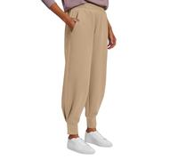 Pantalon de survêtement taille haute pour femme - Pantalon ample pour l'hiver et l'automne - Avec poches - Pantalon ample confortable - Taille élastique - Couleur unie - Doux et confortable