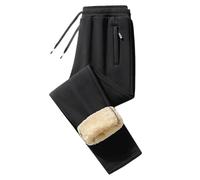 Pantalon de survêtement thermique ample pour homme - Jambe droite - Jambe ouverte - Pantalon de jogging d'hiver à jambes larges - Pantalon de yoga ample taille haute - Pantalon de yoga athlétique
